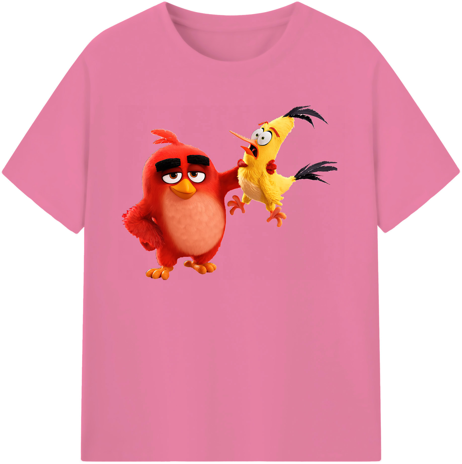 （画像用） Angry Birds アングリーバード 綿100％半袖Tシャツ（フロントプリント）